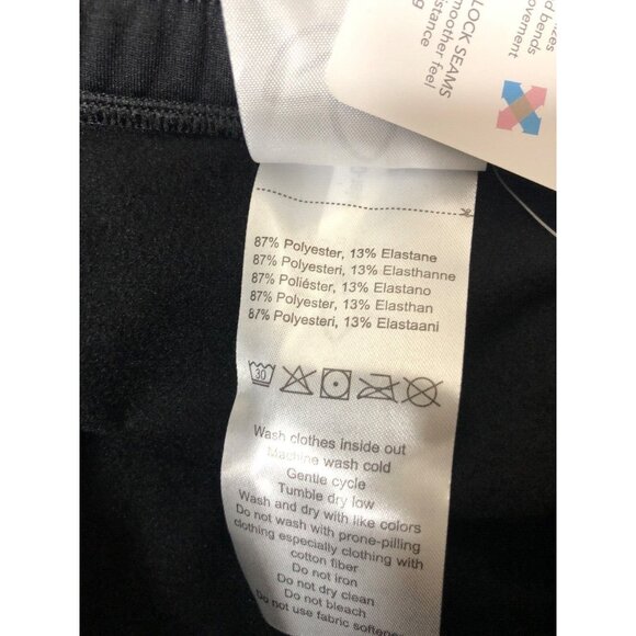 Yogi Pace Womens Jogger Pants Size Small Black Fleece Lined Leggings Pockets - Picture 5 of 6